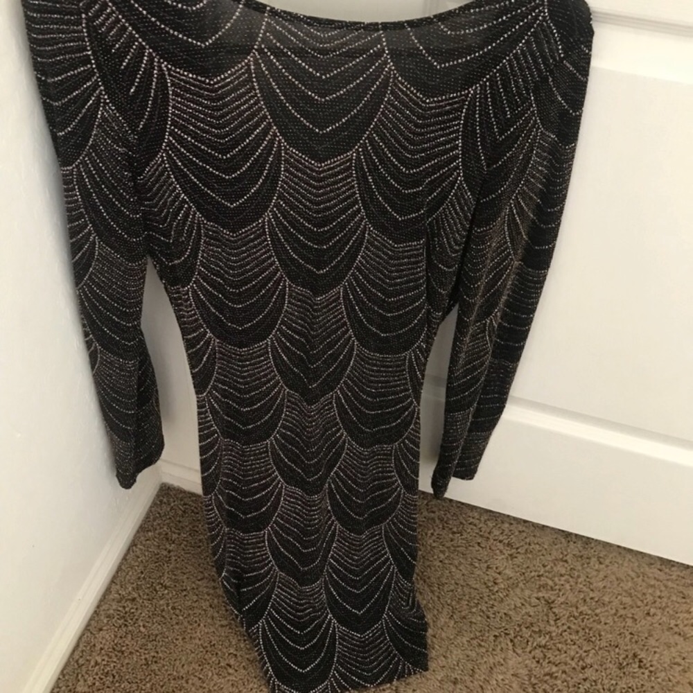 Black and gold sparkly dress